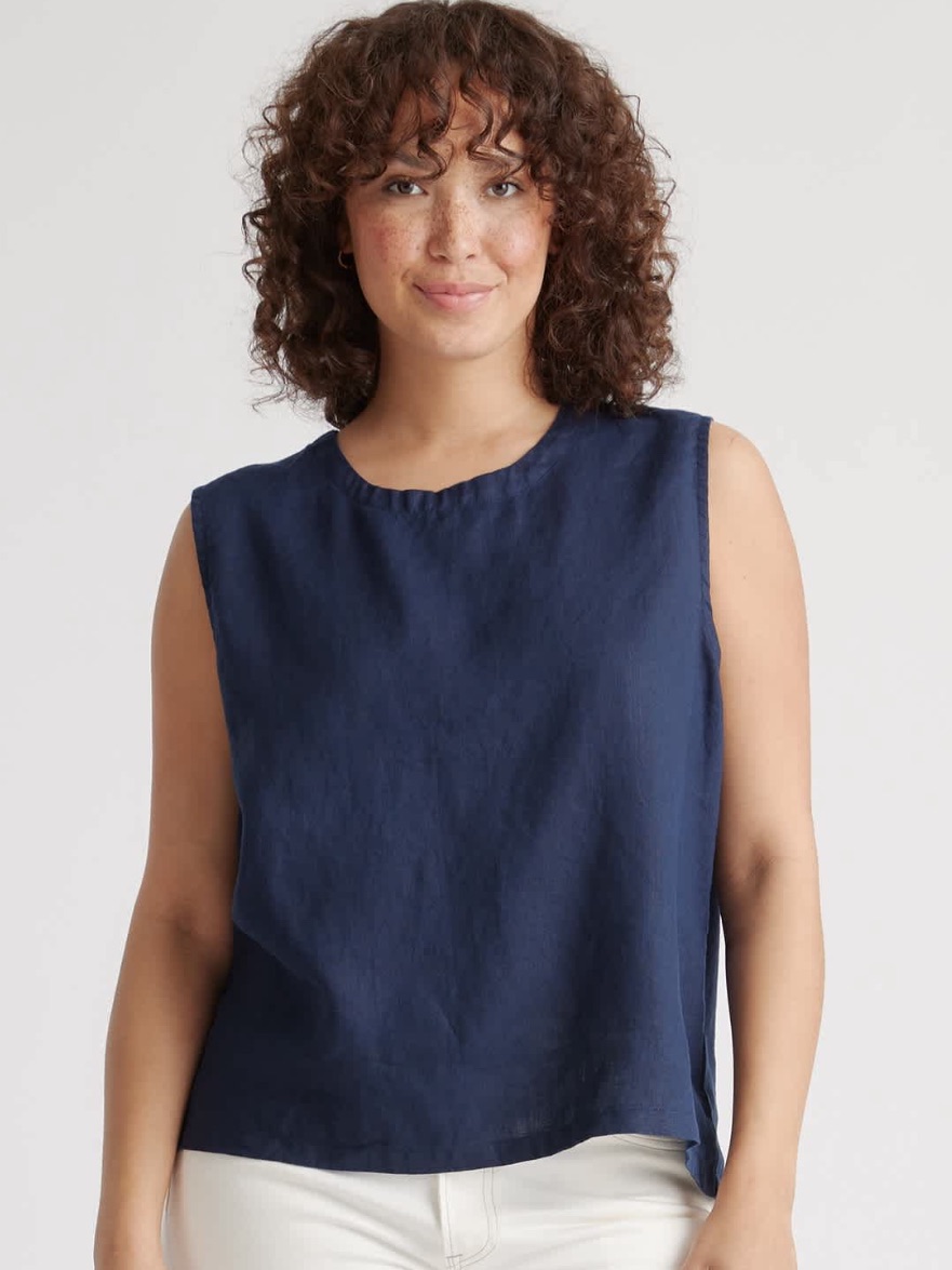 Quince 100% European Linen Tank
